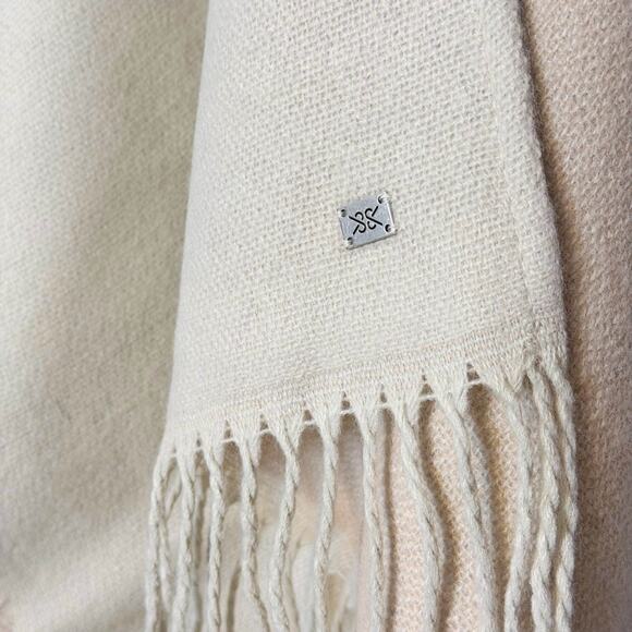 Soia & Kyo Colorblock Fringe Wrap Shawl Scarf Pink Beige Boho Poncho One Size - Picture 6 of 8